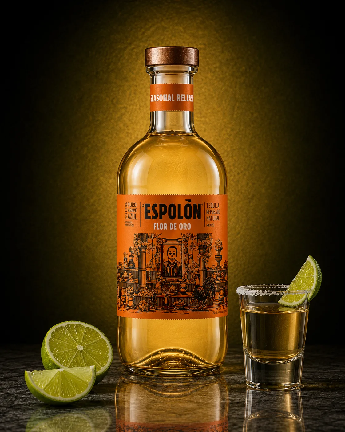 Espolon Reposado Flor de Oro